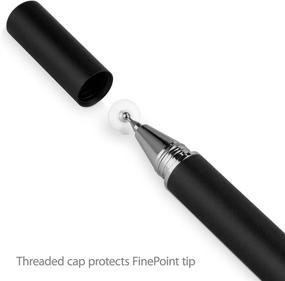 img 3 attached to 🖊️ BoxWave FineTouch Capacitive Stylus Pen for ASUS Chromebook Flip C434 - Jet Black