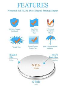 img 2 attached to 💪 Powerful Disc Shaped Neosmuk Adhesive Neodymium Magnets