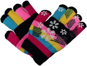 img 3 attached to 🧤 Wholesale Lot of 6-12 Pairs Gelante Toddler/Children Winter Knitted Magic Gloves: Affordable and Cozy Finger Warmers!