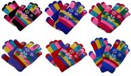 🧤 wholesale lot of 6-12 pairs gelante toddler/children winter knitted magic gloves: affordable and cozy finger warmers! logo