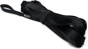 img 1 attached to 🐕 Leashboss Long Trainer - Black 20-Foot Nylon Dog Training Leash with Storage Strap - K9 Recall - for Large Dogs (20 Ft, 1 in)