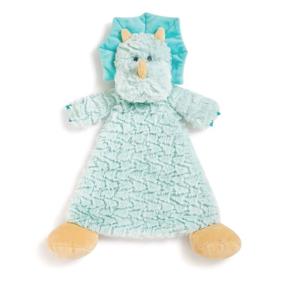 img 4 attached to Darcy Dinosaur Aqua Blue Plush Rattle Blanket for Children