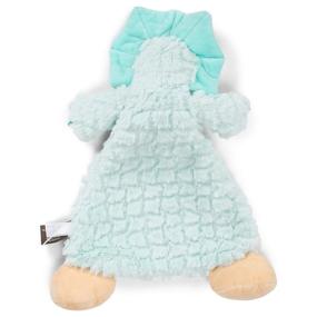 img 3 attached to Darcy Dinosaur Aqua Blue Plush Rattle Blanket for Children