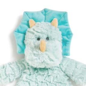 img 2 attached to Darcy Dinosaur Aqua Blue Plush Rattle Blanket for Children