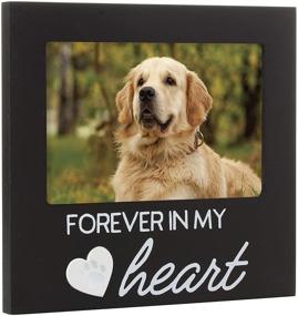 img 3 attached to Forever in My Heart Memorial Picture Frame for Pearhead Pets - Black Keepsake