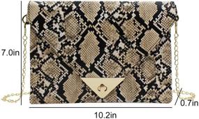 img 2 attached to Envelop Handbag Snakeskin Shoulder Crossbody Women's Handbags & Wallets and Totes