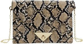 img 4 attached to Envelop Handbag Snakeskin Shoulder Crossbody Women's Handbags & Wallets and Totes