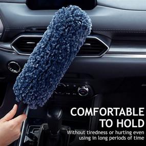 img 1 attached to 🚗 Top-Rated Multi-Functional Car Dash Duster with Microfiber Towel - Lint Free - Unbreakable Comfort Handle - Supreme Interior & Exterior Cleaning – Car Accessories