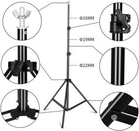 img 2 attached to 📸 SH Heavy Duty Background Stand: 2x2M Backdrop Support System for Photography Studio - Complete Kit with Carry Bag