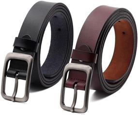 img 3 attached to 👗 VIVOCH Women's Genuine Leather Belt: Stylish Vintage Casual Belts for Jeans, Skirts, Shorts, & Summer Dresses with Alloy Pin Buckle
