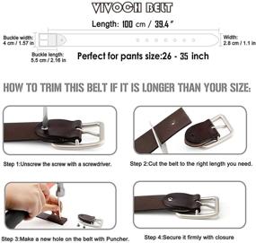 img 2 attached to 👗 VIVOCH Women's Genuine Leather Belt: Stylish Vintage Casual Belts for Jeans, Skirts, Shorts, & Summer Dresses with Alloy Pin Buckle