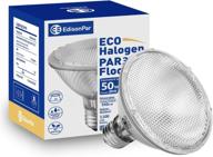 (pack of 6) edisonpar 39w anti-glare halogen lamp par30 short neck bulb – dimmable, 25 degree narrow flood light, 50w replacement – warm white, 120v logo