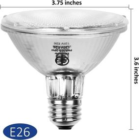 img 2 attached to (Pack of 6) EdisonPar 39W Anti-Glare Halogen Lamp PAR30 Short Neck Bulb – Dimmable, 25 Degree Narrow Flood Light, 50W Replacement – Warm White, 120V