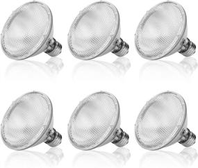 img 3 attached to (Pack of 6) EdisonPar 39W Anti-Glare Halogen Lamp PAR30 Short Neck Bulb – Dimmable, 25 Degree Narrow Flood Light, 50W Replacement – Warm White, 120V