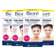 bioré original deep cleansing pore strips, 14 ct, 4-pack, with c-bond technology - effective blackhead removal & pore unclogging logo