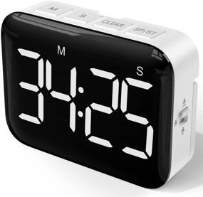 img 4 attached to NOKLEAD LED Digital Kitchen Timer - Magnetic Countdown Count Up Timer with Large Display, Adjustable Brightness & Volume for Easy Cooking and Teaching, Suitable for All, Including Kids and Seniors (Includes Batteries)