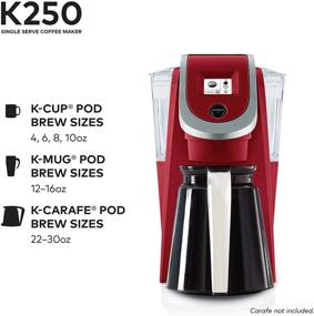 img 1 attached to ☕ Кофеварка Keurig K250: Опыт богатого и удобного приготовления кофе в формате одной порции с управлением интенсивностью вкуса - Императорский красный