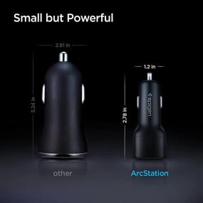 img 1 attached to Spigen USB C Car Charger: 65W Dual USB Fast Charge for iPhone 13, iPad Pro, Galaxy S21 - PD 3.0 45W + 20W