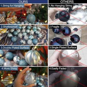 img 3 attached to PIIDUOO Christmas Balls Ornaments Xmas