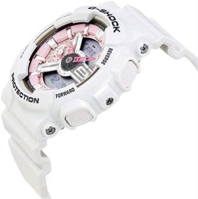 img 3 attached to 🌸 Casio G-Shock Ladies Watch GMAS110MP-7A - Pink and Gray Dial, White Resin, Quartz Movement