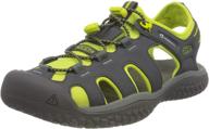 keen solr sandal black gold men's shoes and athletic logo