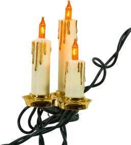 img 2 attached to 🕯️ Kurt Adler Triple Light Set с шахтами для свечей цвета слоновой кости и 15 светодиодными огнями