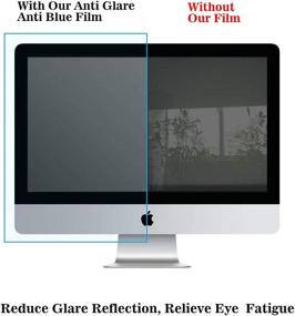img 1 attached to 👀 Anti Blue Light Anti Glare Screen Protector for 21.5-inch iMac Retina 4k Display | Reduces Eye Strain for Better Sleep | Compatible with iMac 21 Models A1418 A1311 A1224