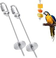 convenient and fun rayfarmo parrot food holder bird toys - 2 pack for parrots, parakeets, cockatiels, and conures logo