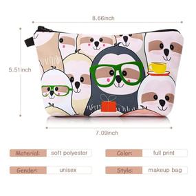 img 3 attached to 🎒 Charming Cartoon Cosmetic Toiletry Travel Bag: Printed for Adventure!