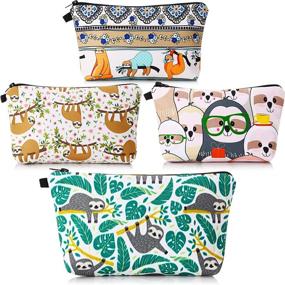 img 4 attached to 🎒 Charming Cartoon Cosmetic Toiletry Travel Bag: Printed for Adventure!