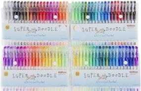 img 2 attached to 80 Unique Glitter Gel Pens - Super Doodle Artist Quality Pen Set for Adult Coloring Books, Arts and Crafts, Scrapbooking, Greeting Cards, and Drawing