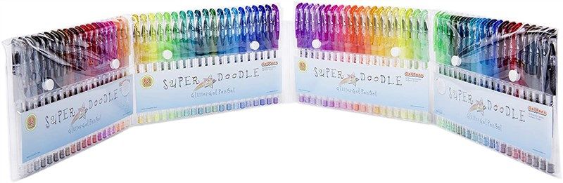 Super Doodle Glitter Gel Pens - 80 Unique Glitter Colors - Artist