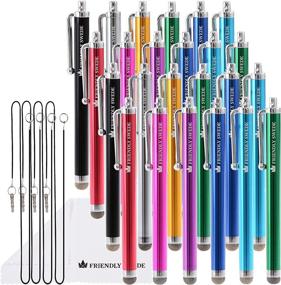 img 1 attached to 🖊️ The Friendly Swede Bundle of 24-Pack Micro-Knit Hybrid Fiber Tip Universal Capacitive Stylus Pens