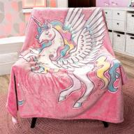 🦄 glowing snuggles - glow in the dark unicorn blanket for girls - fluffy plush pink unicorn throw - unicorn room decor - unicorn gifts for kids logo