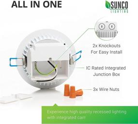 img 1 attached to 💡 Sunco Lighting Industrial Electrical and Lighting Components with Integrated Downlight Installation