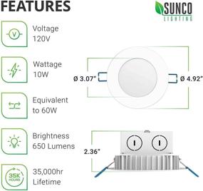 img 3 attached to 💡 Sunco Lighting Промышленные электрические и осветительные компоненты с интегрированной установкой светильника.