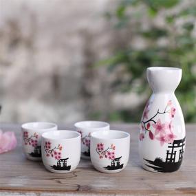 img 1 attached to 🍶 Ceramic Japanese Sake Set by Tosnail Pcs