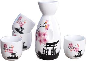 img 4 attached to 🍶 Ceramic Japanese Sake Set by Tosnail Pcs