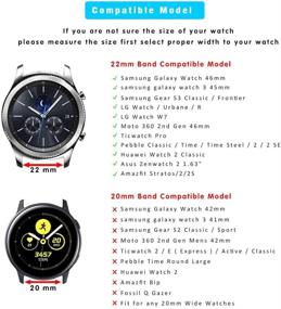img 1 attached to Hepsun Compatible With Samsung Galaxy Watch 46Mm/Watch 3 45Mm/Gear S3 Frontier/Garmin Vivoactive 4/Fossil Q/TicWatch Pro 2020/3 GPS Bands