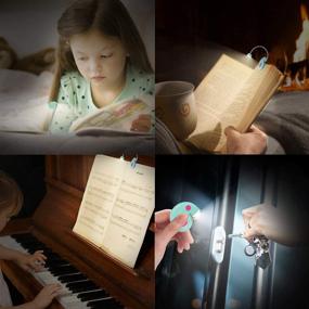 img 1 attached to 📘 Convenient and Versatile: HONGUT Clip-on Book Light for Kids - USB Rechargeable, 3 Brightness Modes, Perfect for Bedtime Reading and Travel - Blue