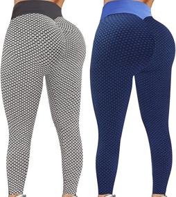 img 4 attached to Women's Reosse Leggings - High Waist 🩲 Yoga Pants 2 Pack for Enhanced Comfort and Style