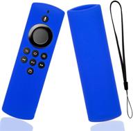 🔵 blue silicone protective sleeve case with lanyard for tv stick lite remote control - enhancing seo logo