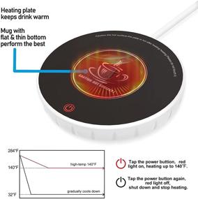 img 1 attached to ☕ Улучшите свой кофейный опыт с умным нагревателем кофейной кружки: автоматическое отключение, технология сенсорного управления и умные настройки температуры для использования на домашнем офисном столе
