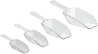 idesign bpa-free plastic measuring scoops - clear (set of 4) | multi-purpose and multiple sizes for precise measurements logo