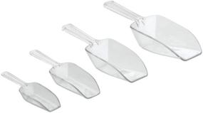 img 4 attached to iDesign BPA-Free Plastic Measuring Scoops - Clear (Set of 4) | Multi-Purpose and Multiple Sizes for Precise Measurements