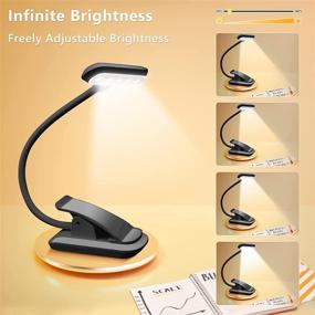 img 3 attached to 🔦 Rechargeable Clip-on LED Book Light: Luminolite Eye-Care Reading Lamp for Books, eReader, Laptop – Ideal for Bedtime Reading, Bookworms, and Kids – Black