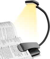 🔦 rechargeable clip-on led book light: luminolite eye-care reading lamp for books, ereader, laptop – ideal for bedtime reading, bookworms, and kids – black логотип