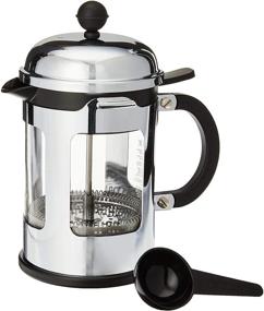 img 2 attached to Bodum Chambord French Press Coffee Maker Stainless Steel with Locking Lid - 4 Cup, 17-Ounce Capacity