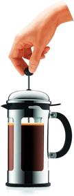 img 1 attached to Bodum Chambord French Press Coffee Maker Stainless Steel with Locking Lid - 4 Cup, 17-Ounce Capacity