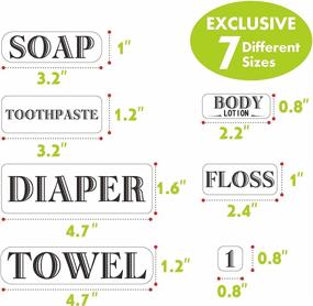 img 2 attached to 🚿 126-Piece Clear Bathroom and Beauty Organization Labels Set for Water-Resistant Bathroom and Makeup Storage - Shampoo, Soap, Tools